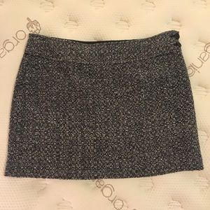 Vintage J. Crew Black & White Tweed Mini Skirt 10